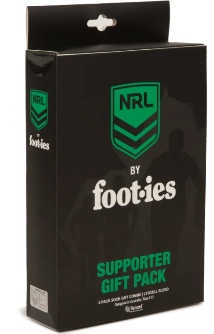 South Sydney Rabbitohs 2 Pack Sock and Keyring Gift Pack