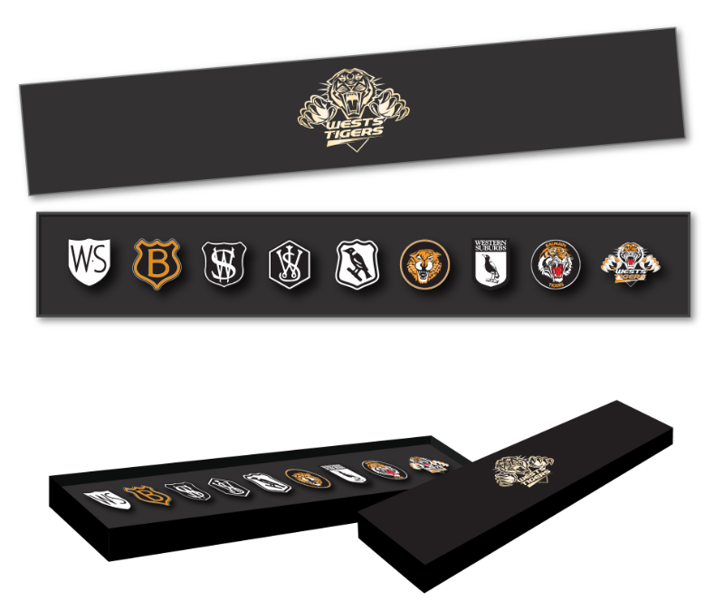 West Tigers Evolution Pin Set
