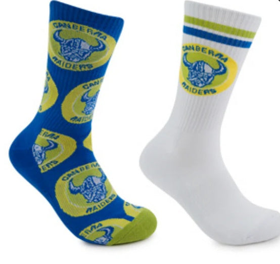 Canberra Raiders Retro Sneaker Socks - 2 Pack