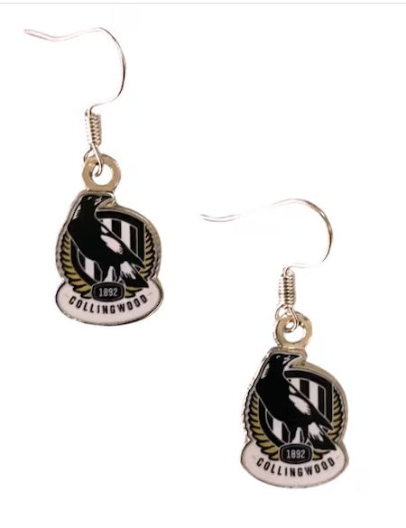 Collingwood Magpies Logo Earrings