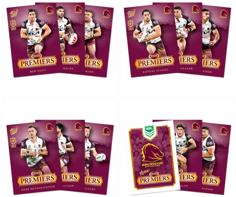 Brisbane  Broncos 2025 Premiers Limited Edition Card Set