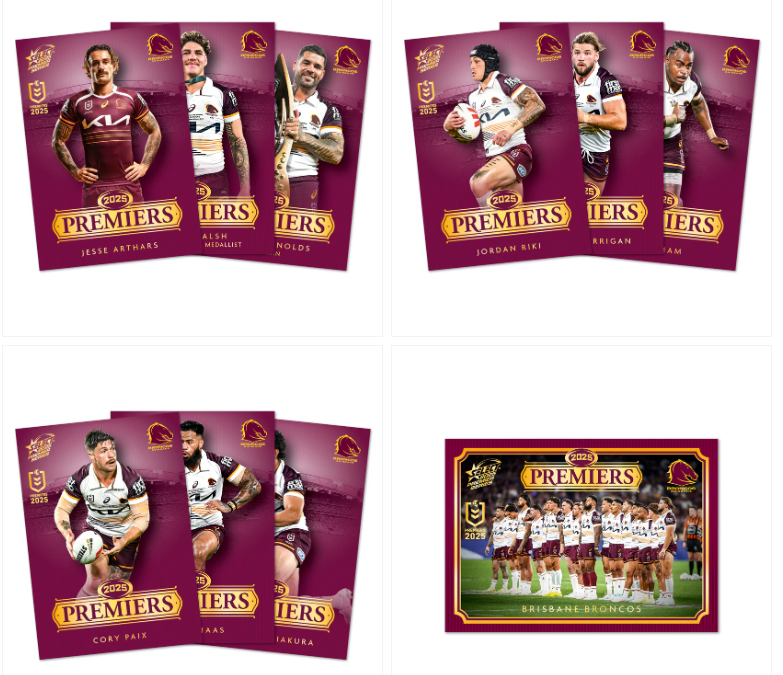 Brisbane  Broncos 2025 Premiers Limited Edition Card Set