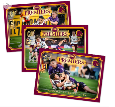 Brisbane  Broncos 2025 Premiers Limited Edition Card Set