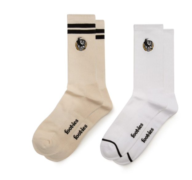 Collingwood Magpies 2 Pack Sock and Keyring Gift Pack
