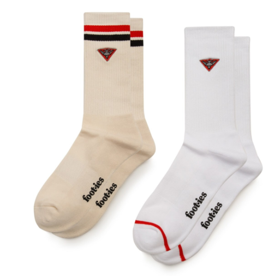 Essendon Bombers 2 Pack Sock and Keyring Gift Pack