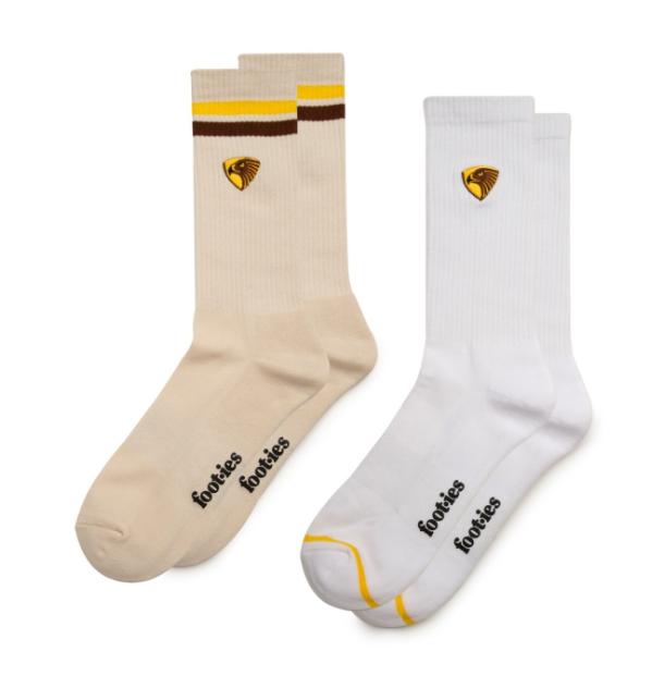 Hawthorn Hawks 2 Pack Sock and Keyring Gift Pack