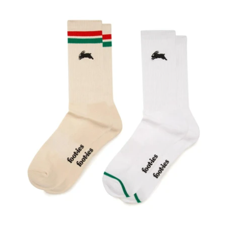 South Sydney Rabbitohs 2 Pack Sock and Keyring Gift Pack