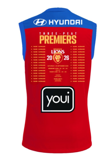 Brisbane Lions 2026 Premiers Adult Guernsey