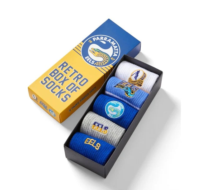Parramatta Eels Retro Box Of Socks