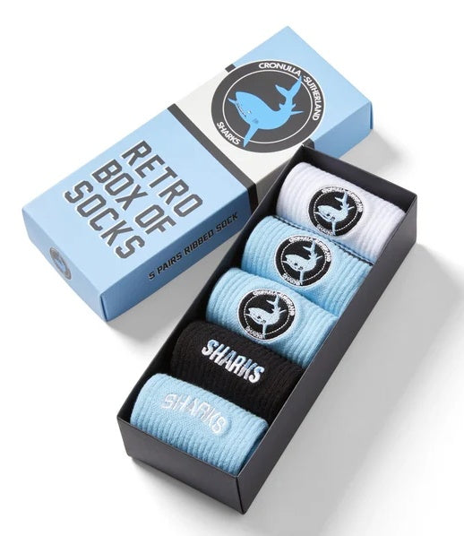 Cronulla Sharks Retro Box Of Socks