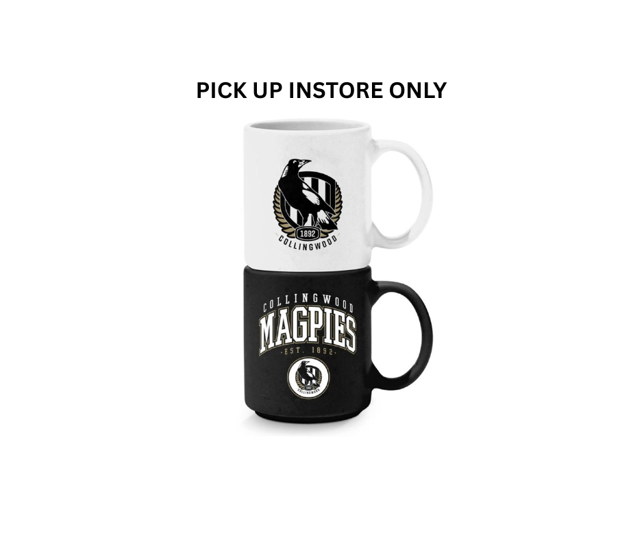 Collingwood Magpies - Set Of 2 Stackable Mugs