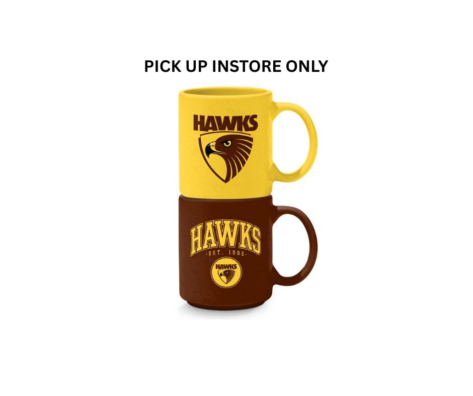 Hawthorn Hawks - Set of 2 Stackable Mugs