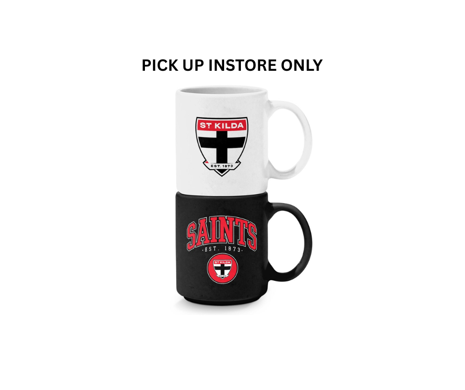 St Kilda Saints - Set of 2 Stackable Mugs