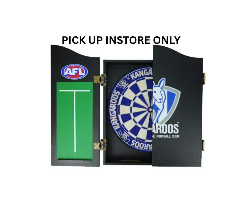 North Melbourne Kangaroos Dartboard and Cabinet
