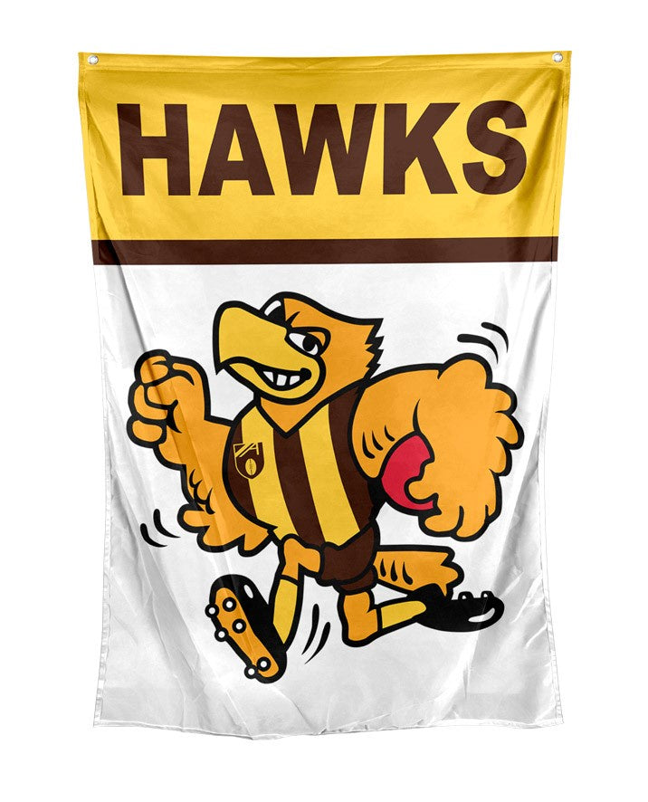 Hawthorn Hawks Retro Wall Flag