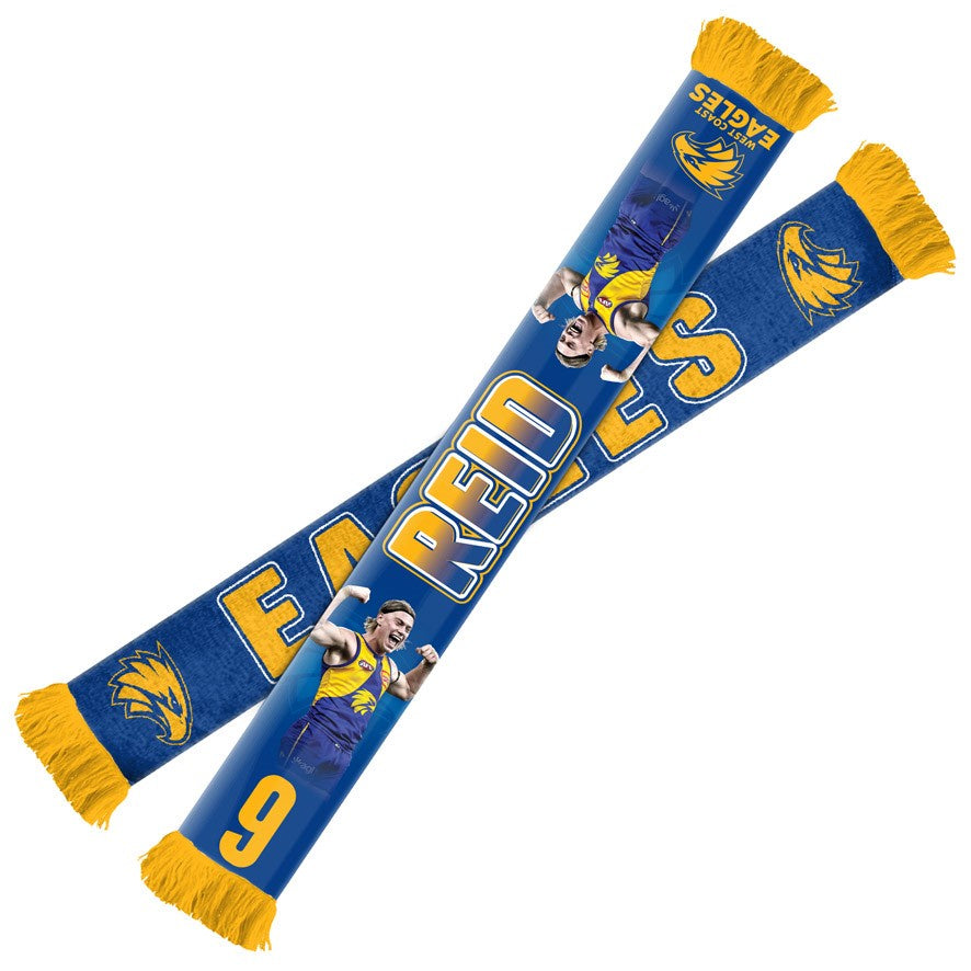 West Coast Eagles Player Scarf - Harley Reid