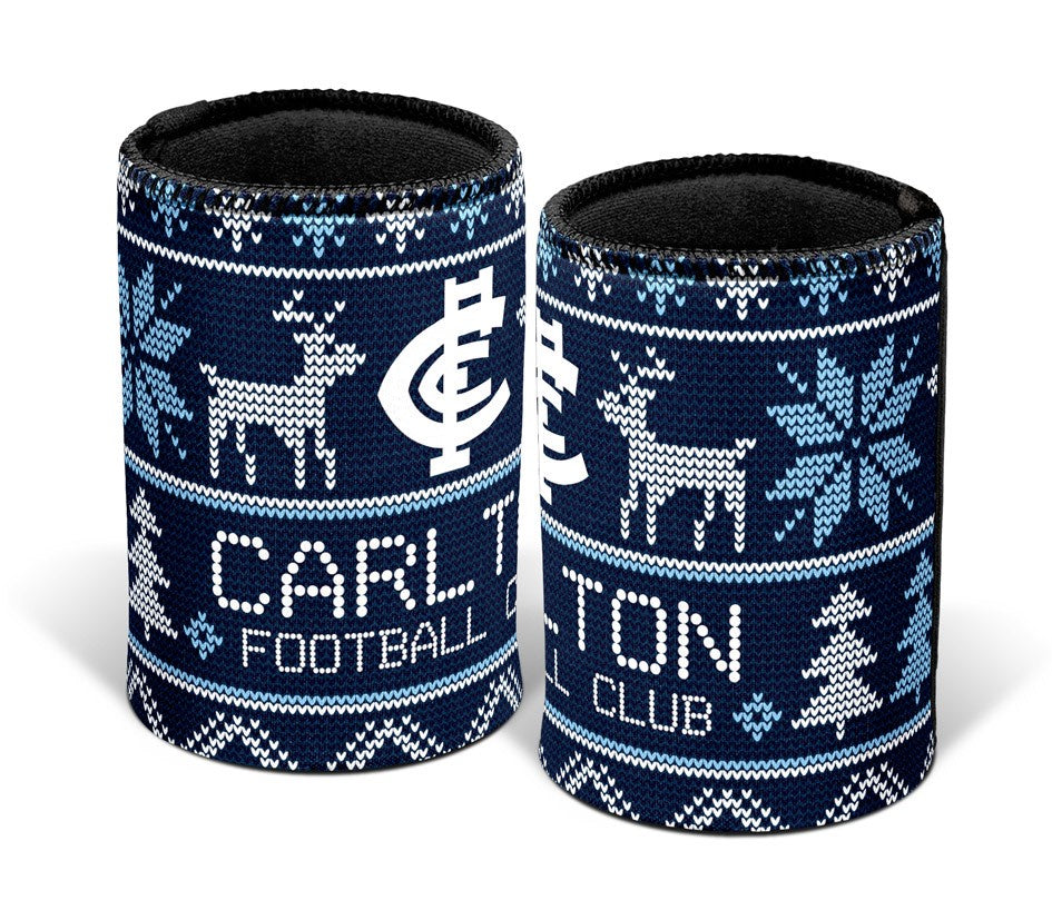 Carlton Blues Christmas Can Cooler