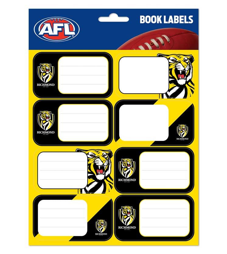 Richmond Tigers Book Labels