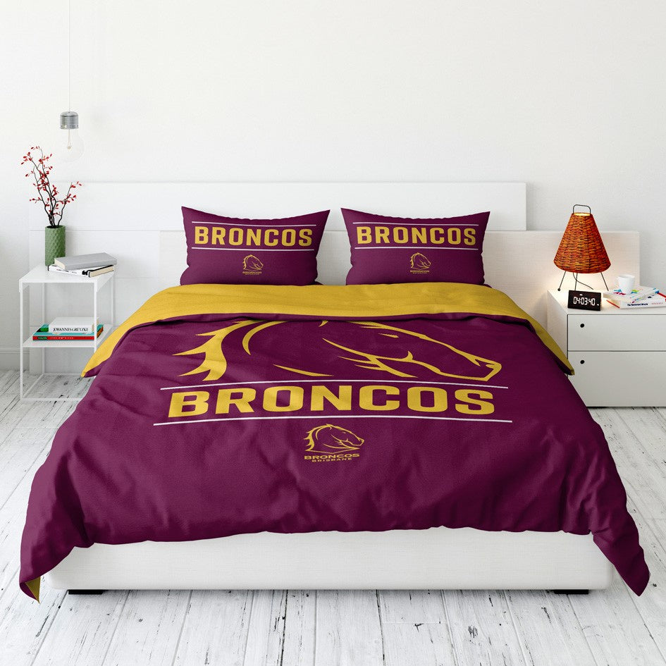 Brisbane Broncos Queen Quilt Cover