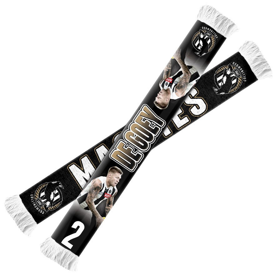 Collingwood Magpies Player Scarf - Jordan De Goey