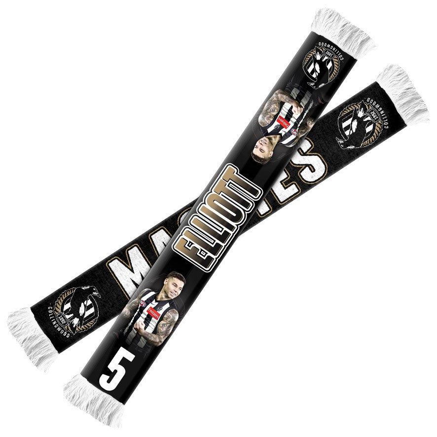 Collingwood Magpies Player Scarf - Jamie Elliot