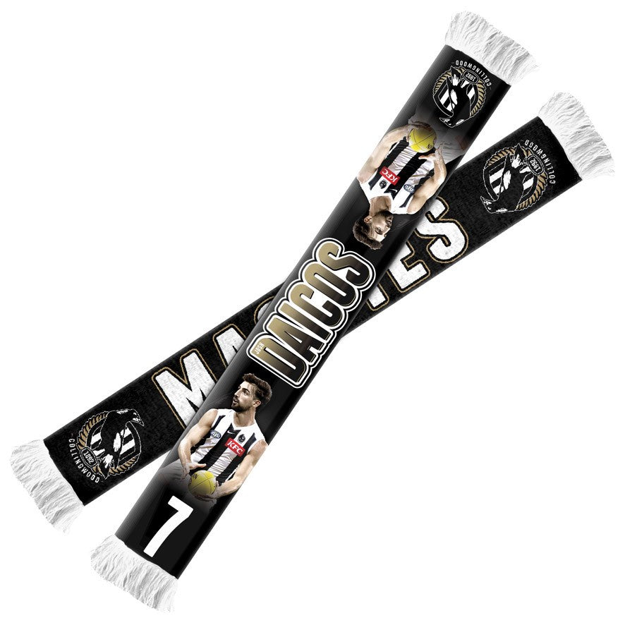 Collingwood Magpies Player Scarf - Josh Daicos