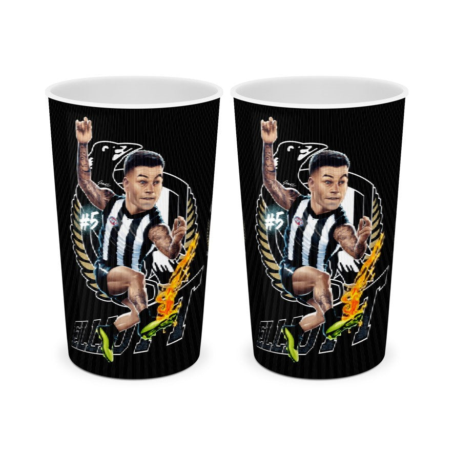 Collingwood Magpies Plastic Tumbler - Jamie Elliot