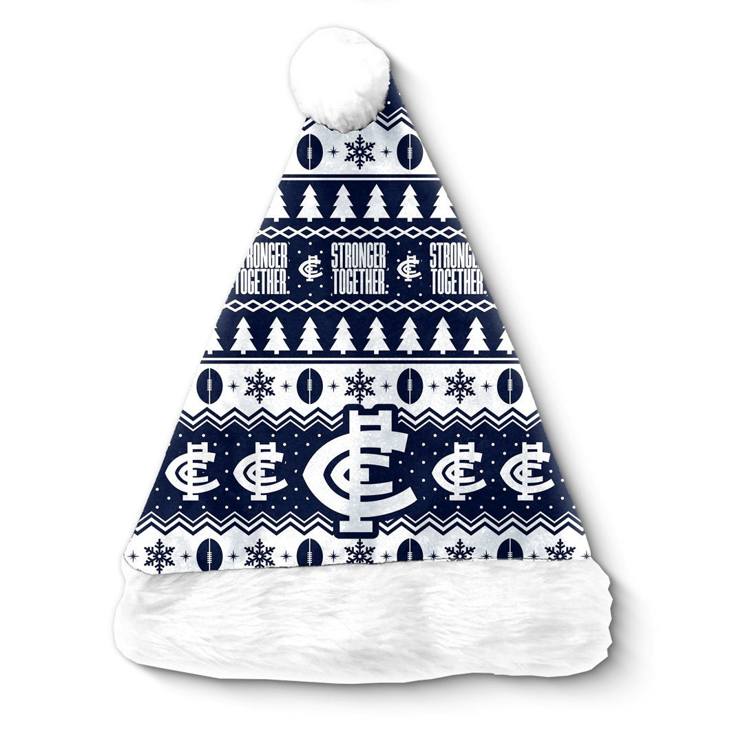 Carlton Blues Santa Hat