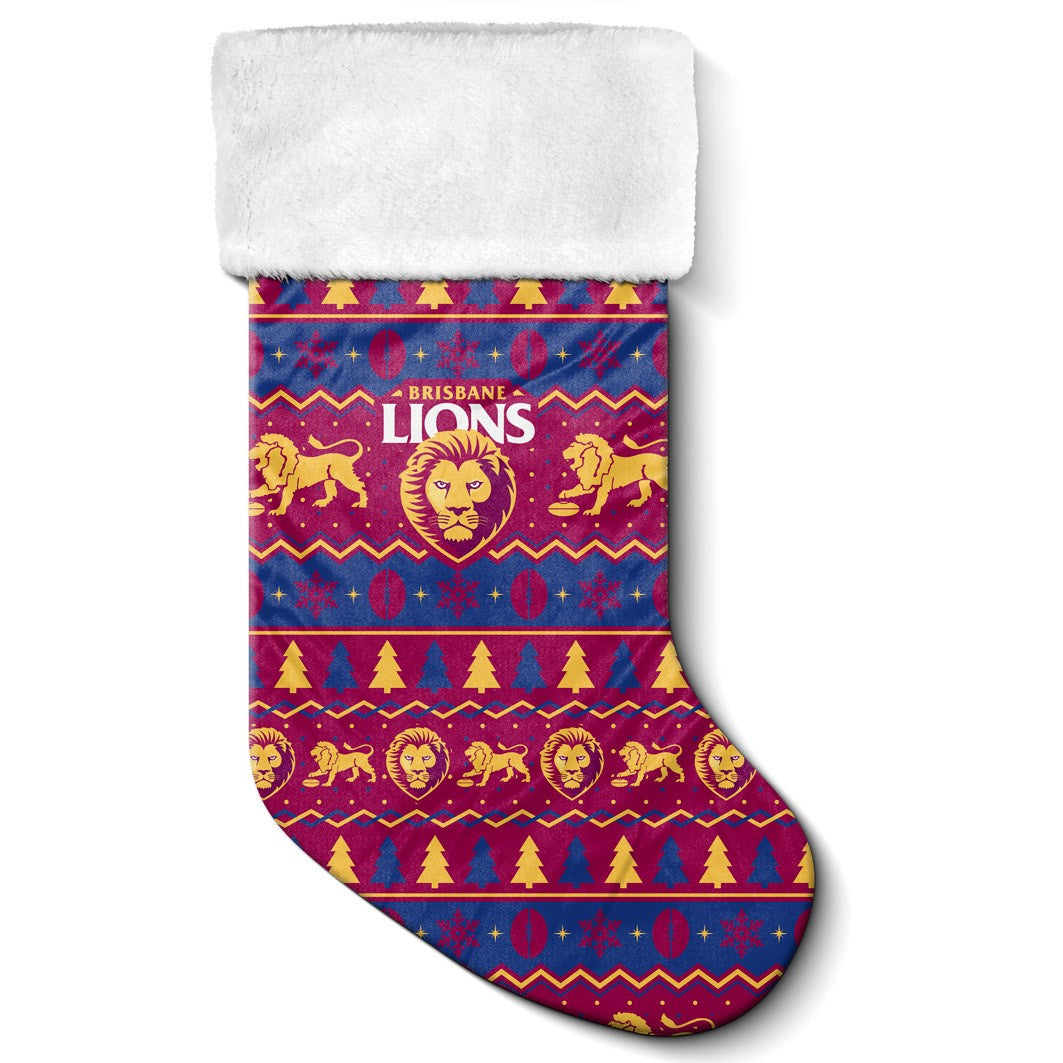Brisbane Lions Christmas Stocking