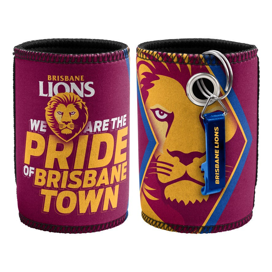 Brisbane Lions Can Cooler and Bottle Opener
