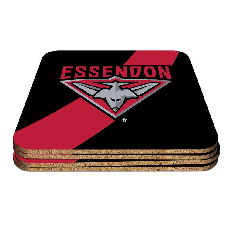 Essendon Bombers Coasters - 4 pack