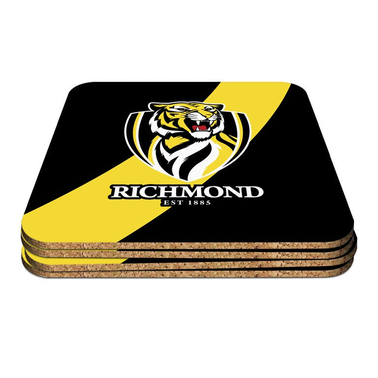 Richmond Tigers Coasters - 4 pack