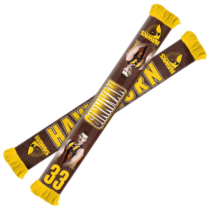 Hawthorn Hawks Player Scarf - Jack Ginnivan