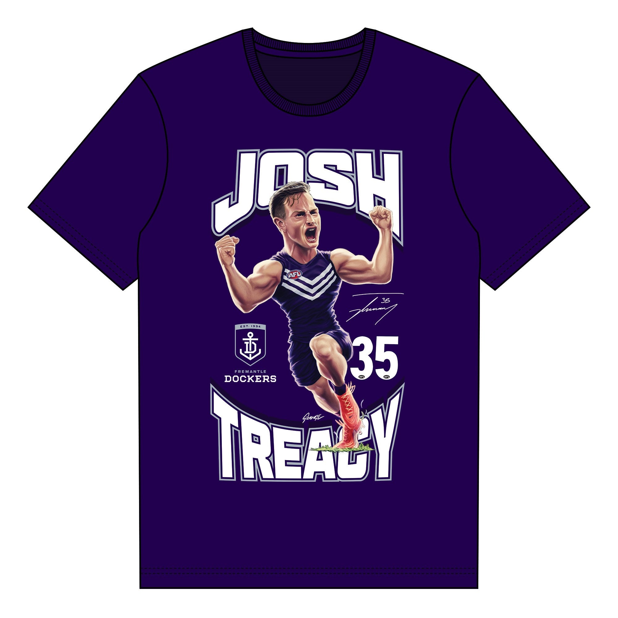 Fremantle Dockers Player Tee - Josh Treacy -PICK UP INSTORE ONLY