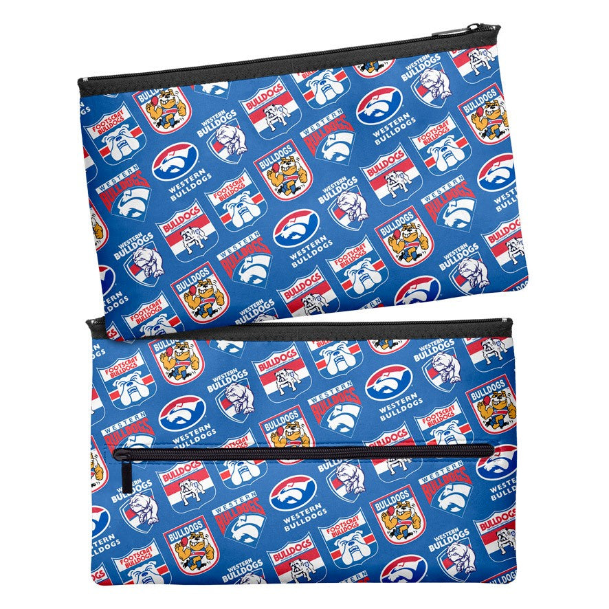 Western Bulldogs Pencil Case- Multi Logo