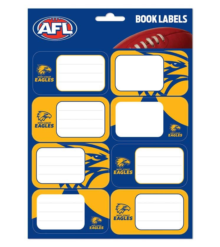 West Coast Eagles Book Labels