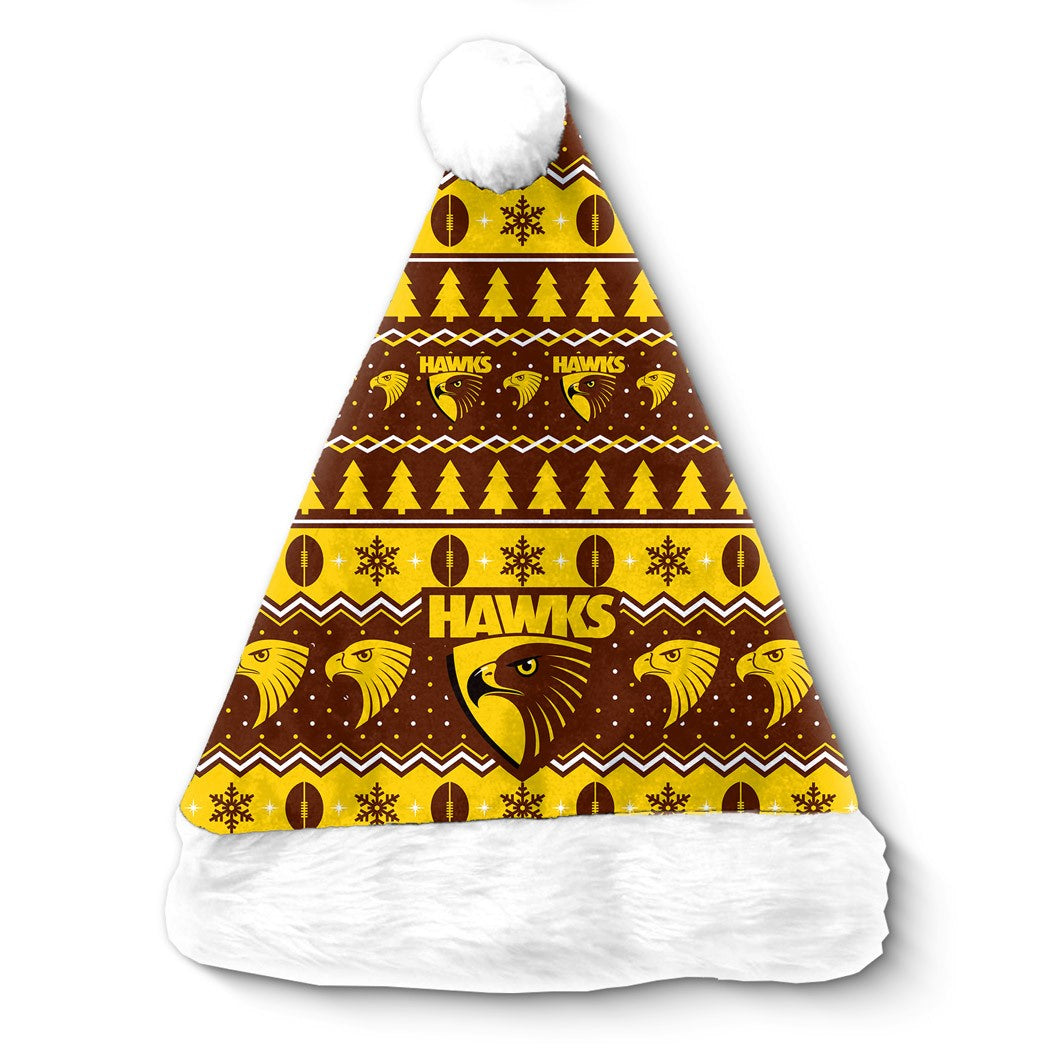 Hawthorn Hawks Santa Hat