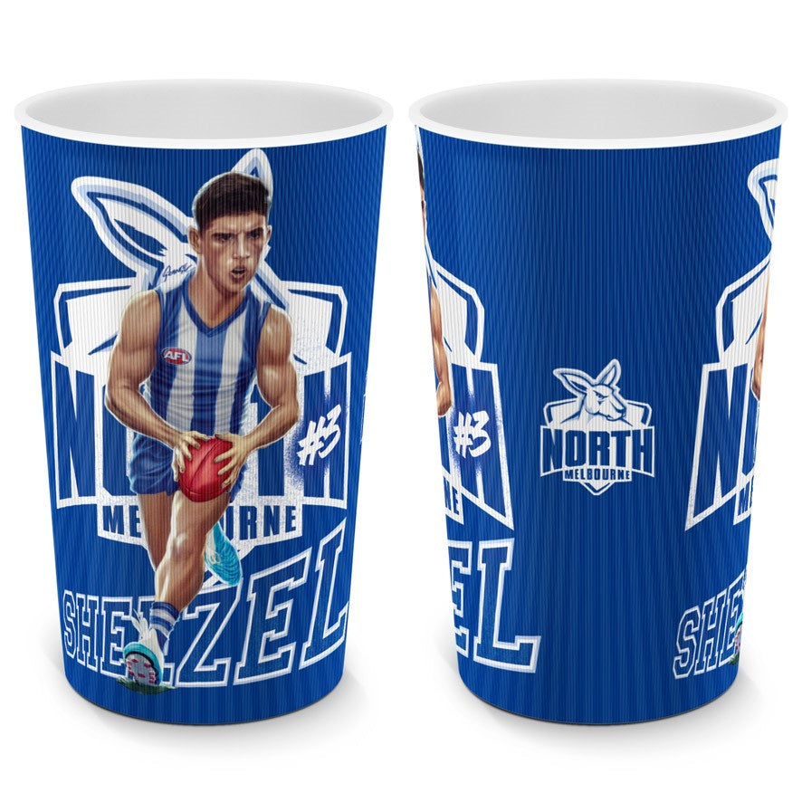 North Melbourne Kangaroos  Plastic Tumbler - Harry Sheezel