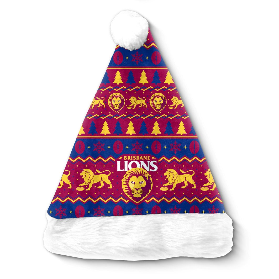 Brisbane Lions Santa Hat
