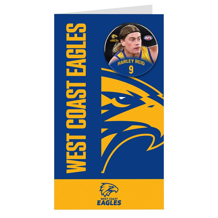 West Coast Eagles Badge Card- Harley Reid