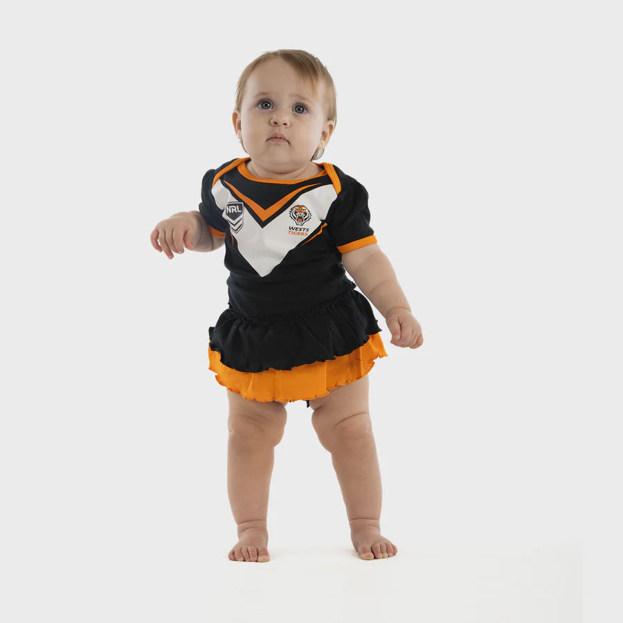 West Tigers Baby Girls Footysuit