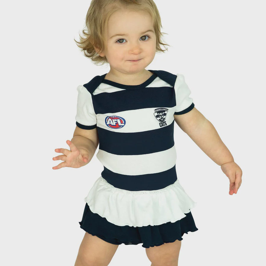 Geelong Cats Baby Girls Footysuit
