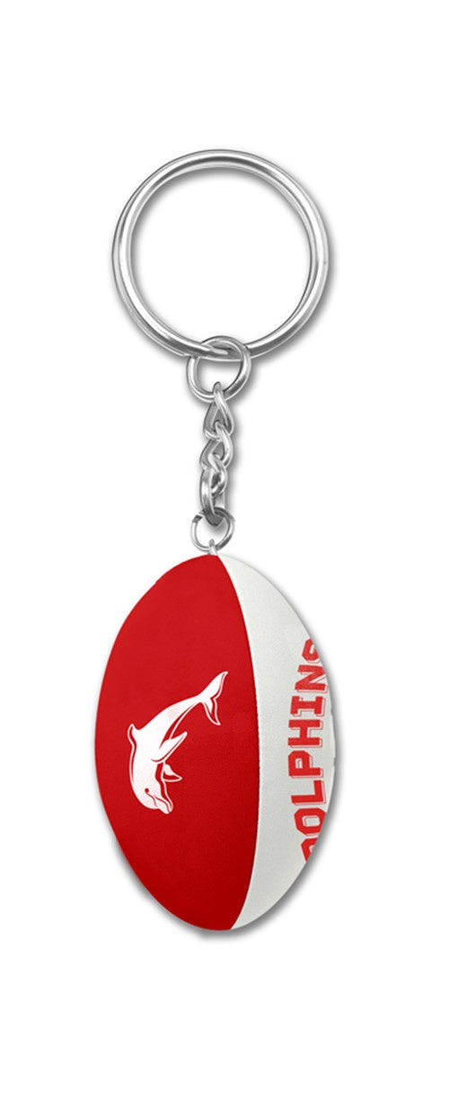 Dolphins Rugby Ball Keyring