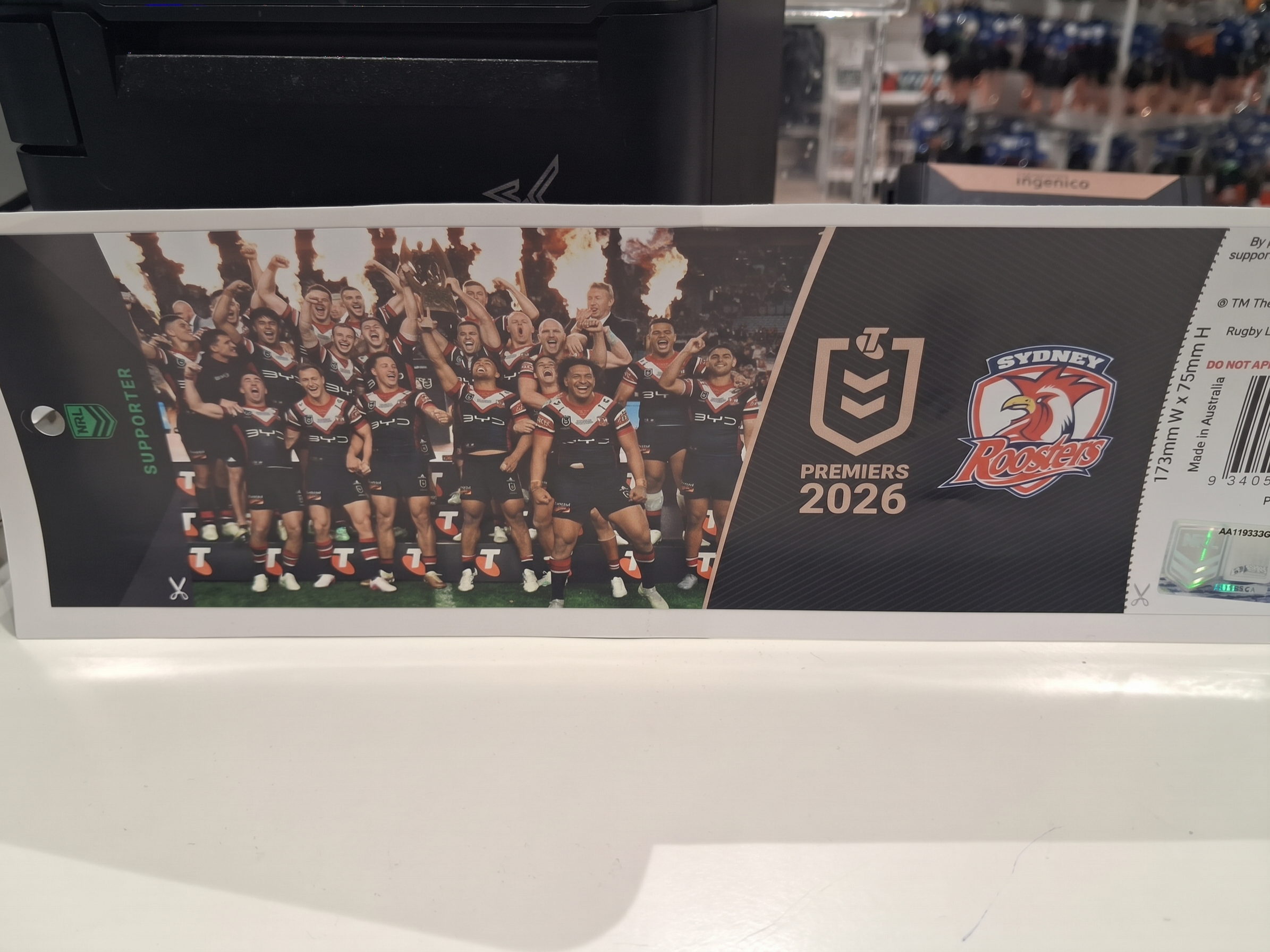 Sydney Roosters 2026 Premiers Bumper Decal