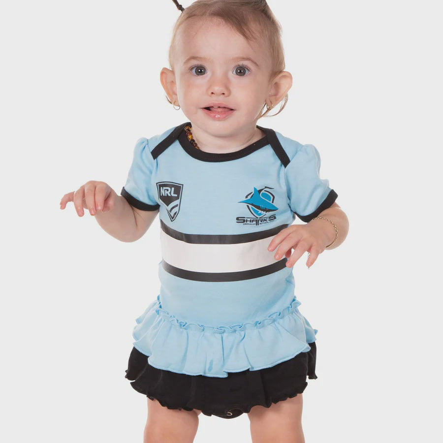 Cronulla Sharks Baby Girls Footysuit