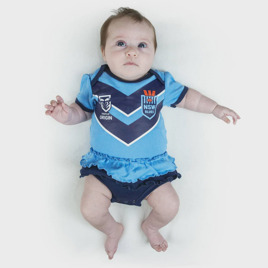 New South Wales State Of Origin baby Girls Footysuit
