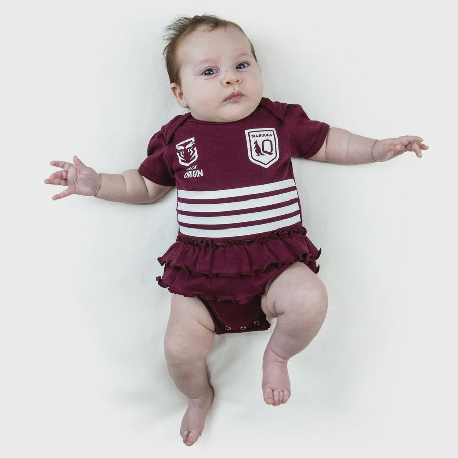 Queensland Maroons Baby Girls Footysuit