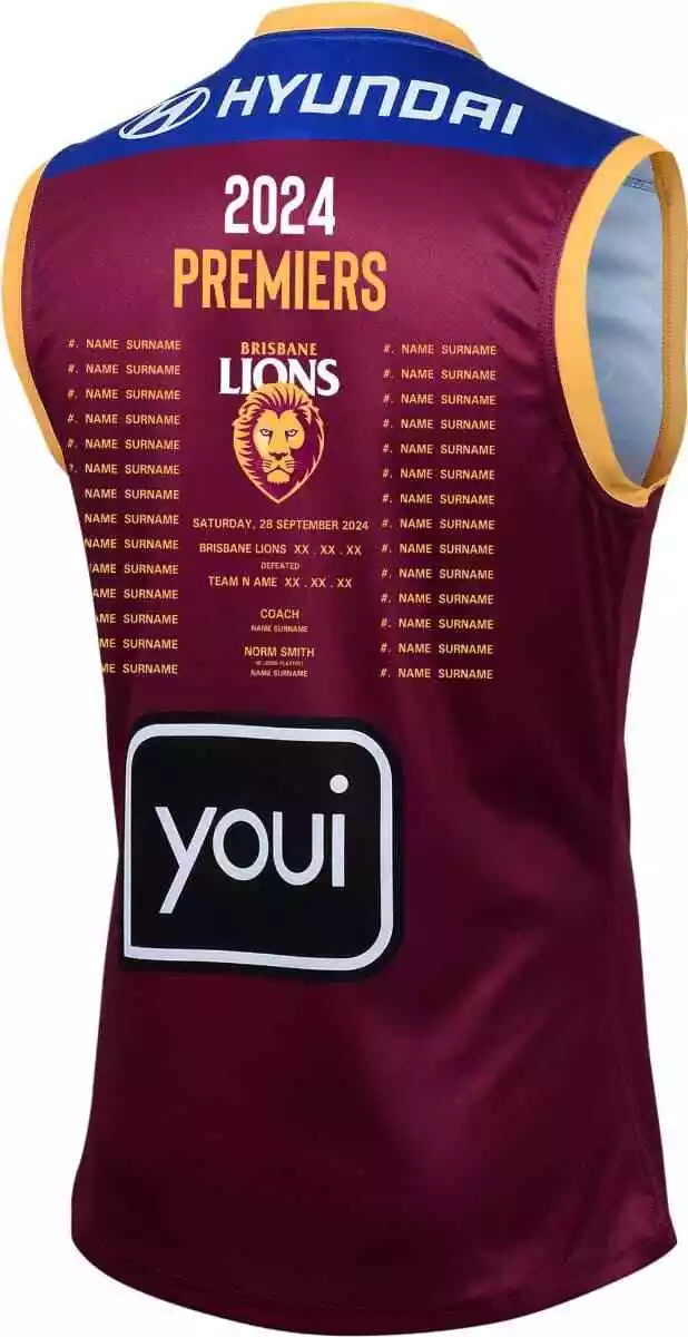 Brisbane Lions 2024 Youth Premiership Guernsey