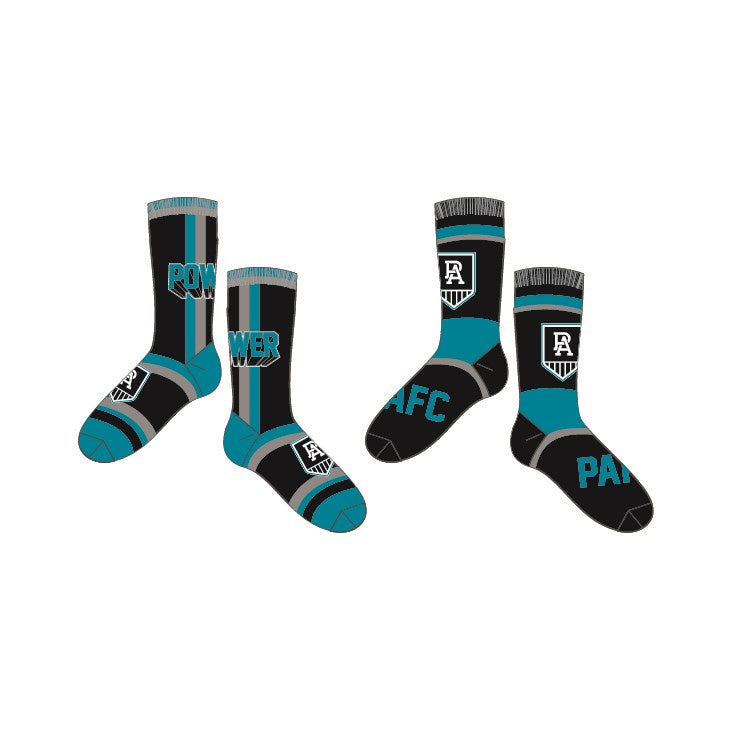Port Adelaide Power Socks - Pack Of 2
