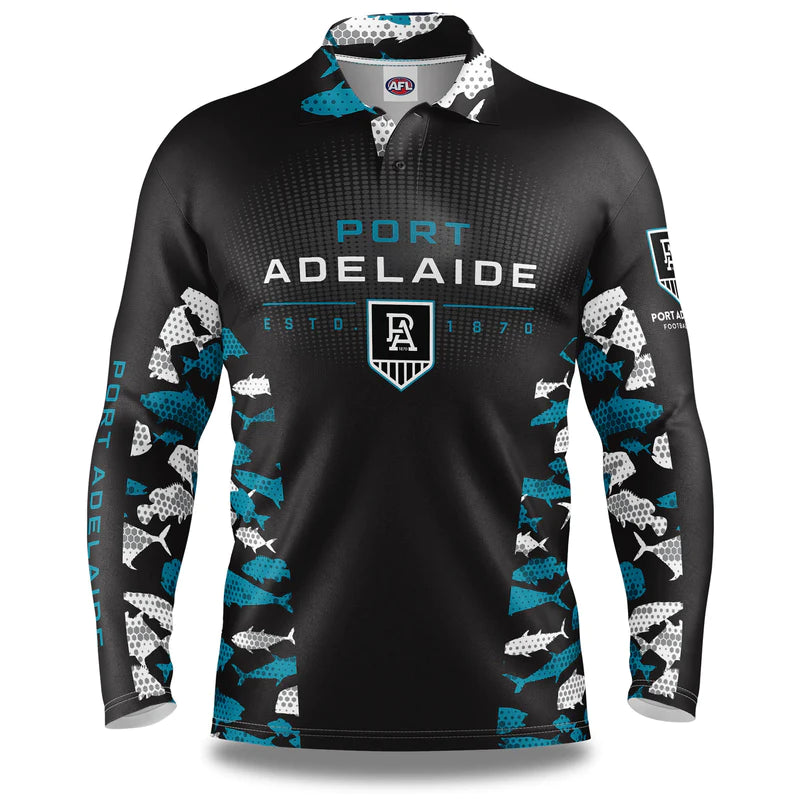 Port Adelaide Power Youth Reef Runner Fishing Shirt
